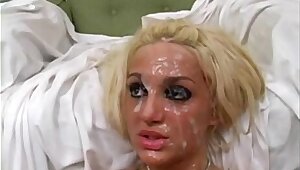 Blonde Dimwit Bukkake